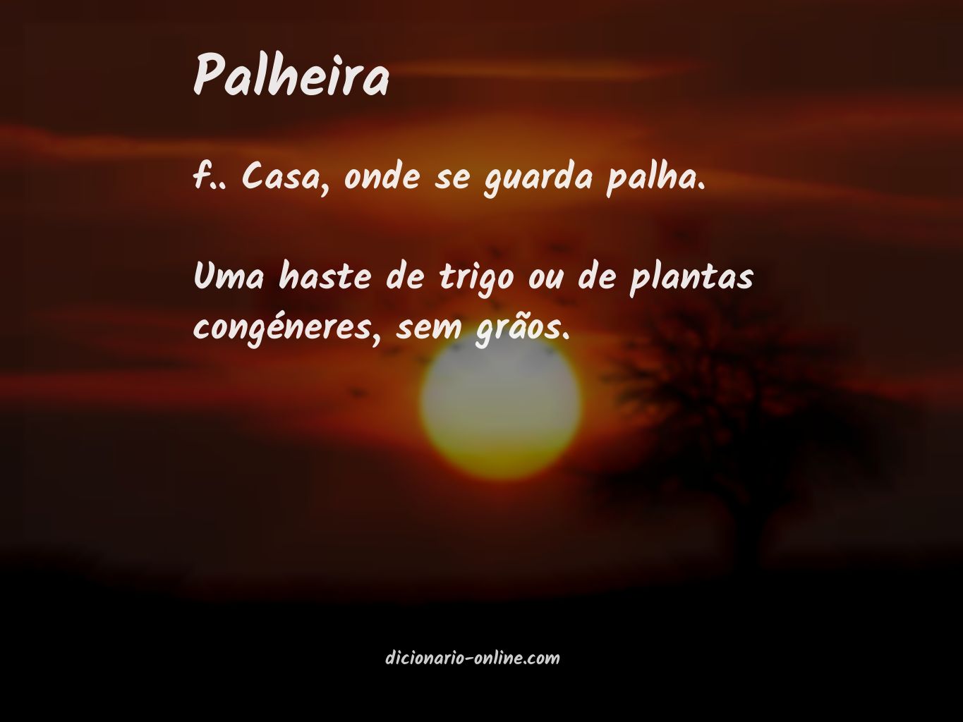 Significado de palheira