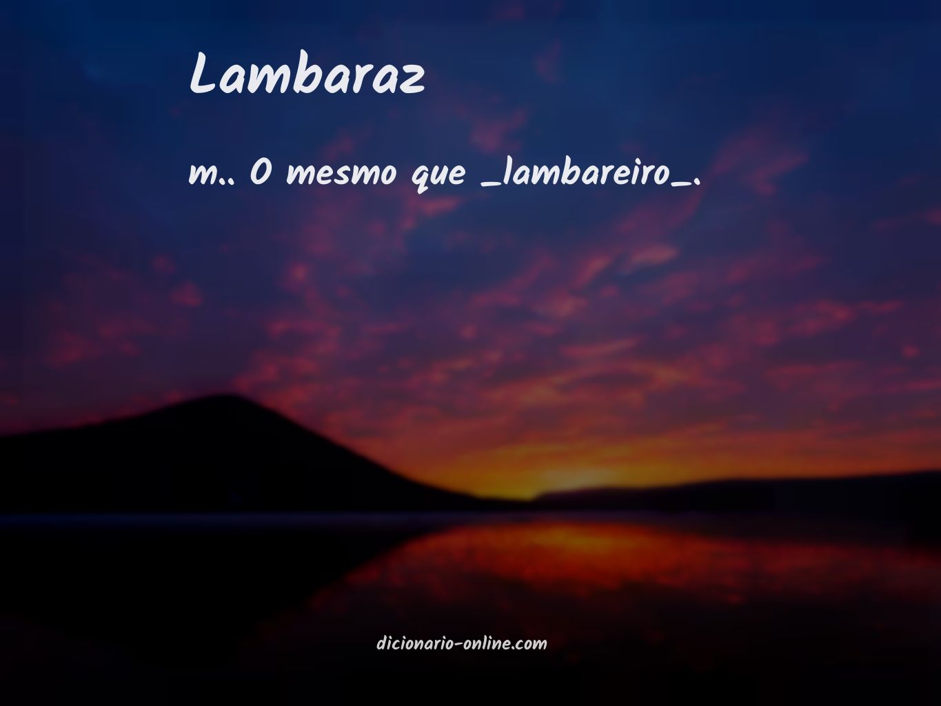 Significado de lambaraz