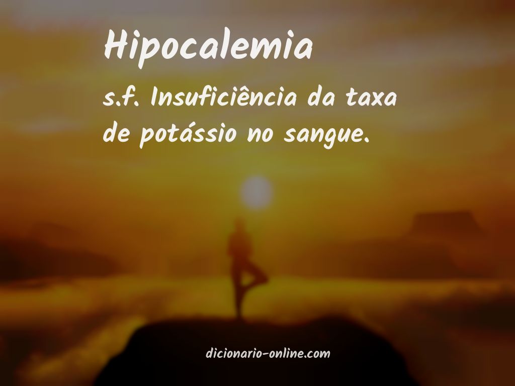 Significado de hipocalemia