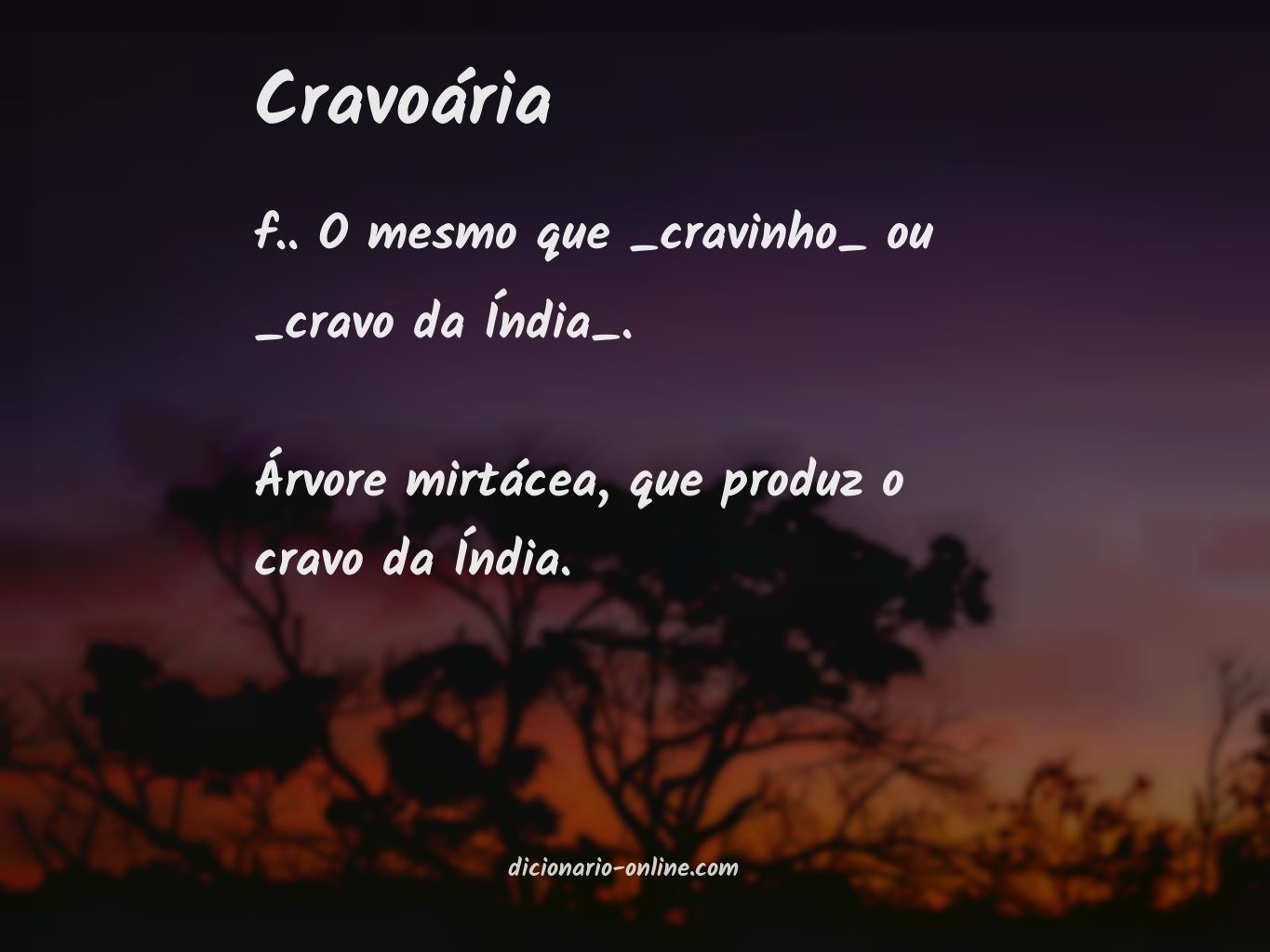 Significado de cravoária