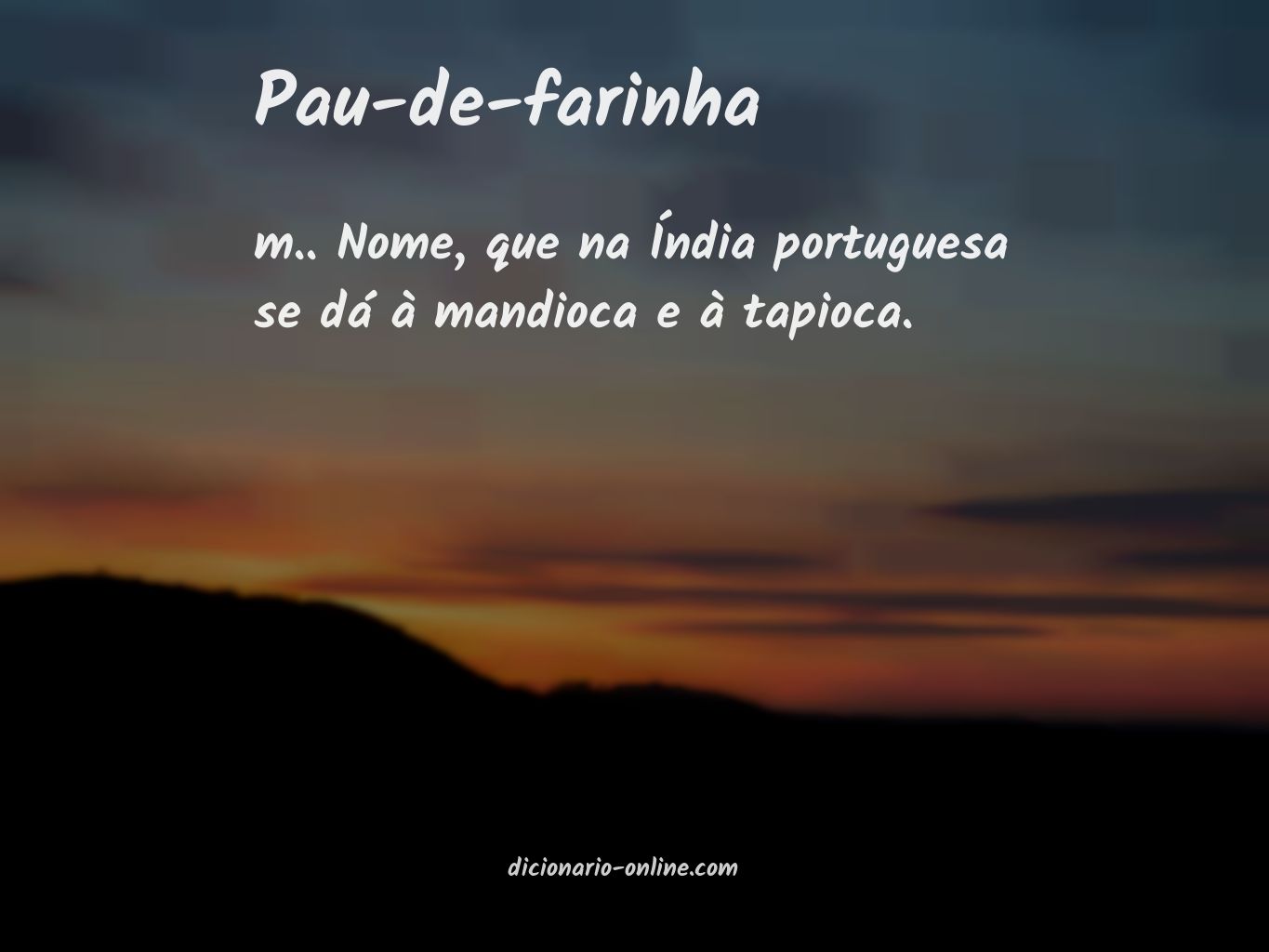 Significado de pau-de-farinha