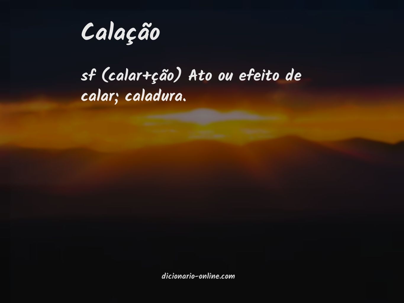 Significado de calação