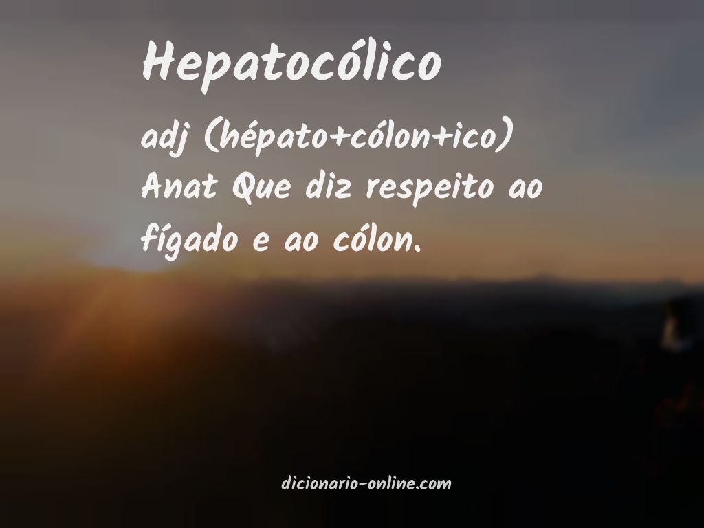 Significado de hepatocólico