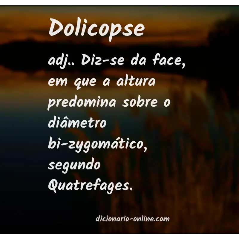 Significado de dolicopse