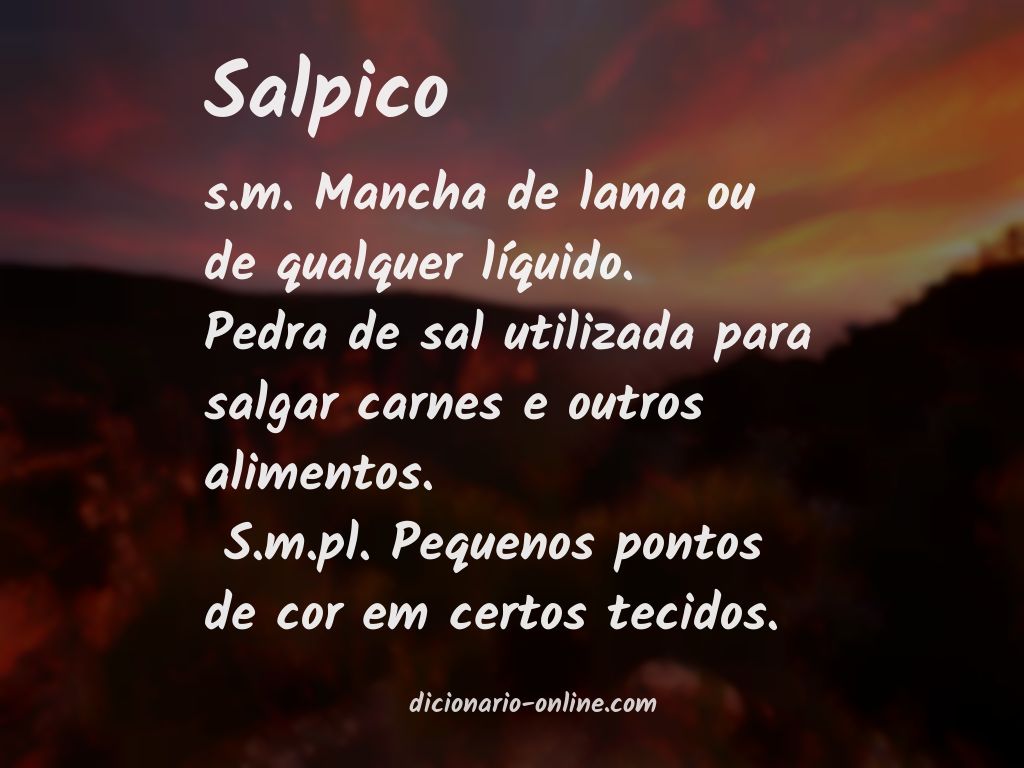 Significado de salpico