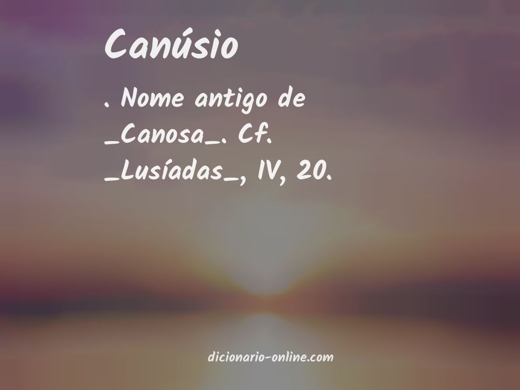 Significado de canúsio