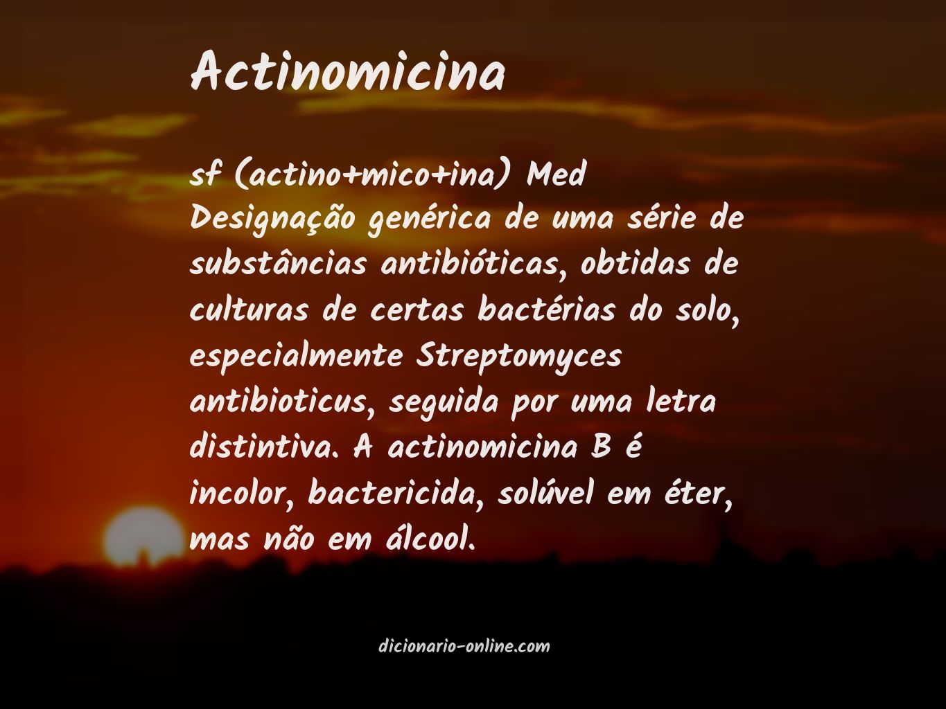 Significado de actinomicina