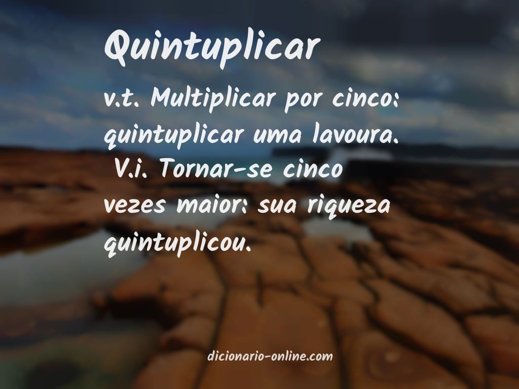 Significado de quintuplicar