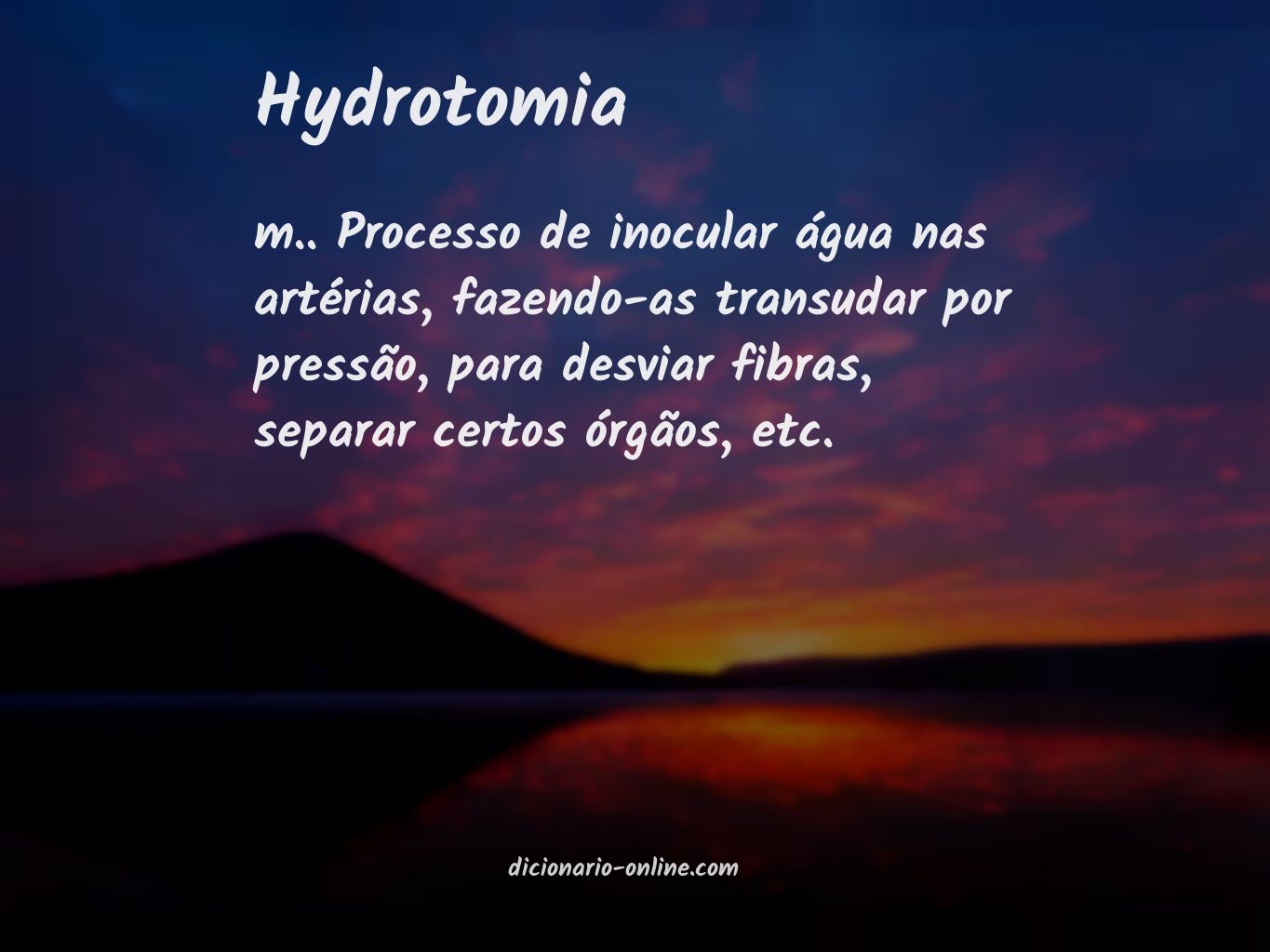 Significado de hydrotomia