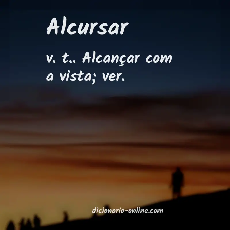 Significado de alcursar
