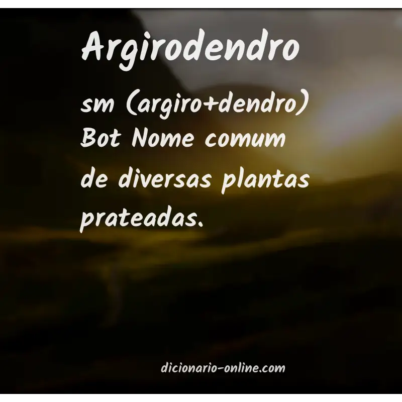 Significado de argirodendro