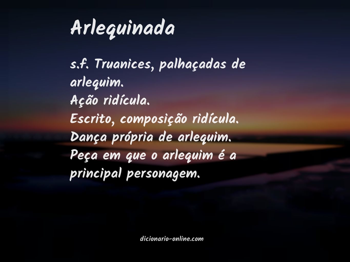 Significado de arlequinada