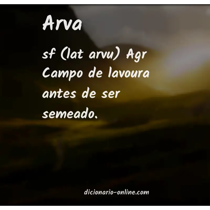 Significado de arva