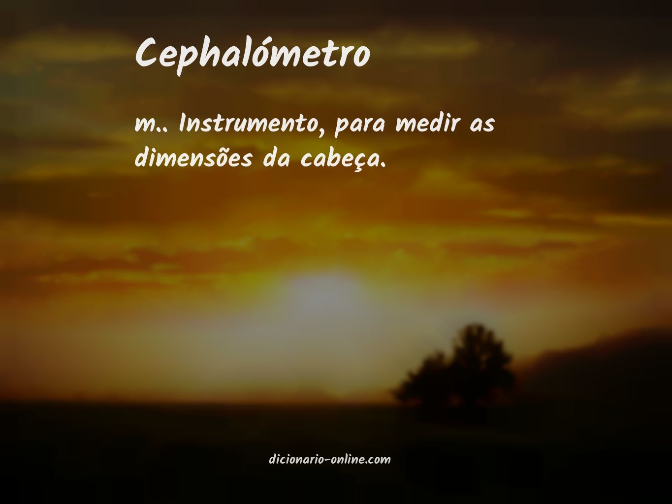 Significado de cephalómetro