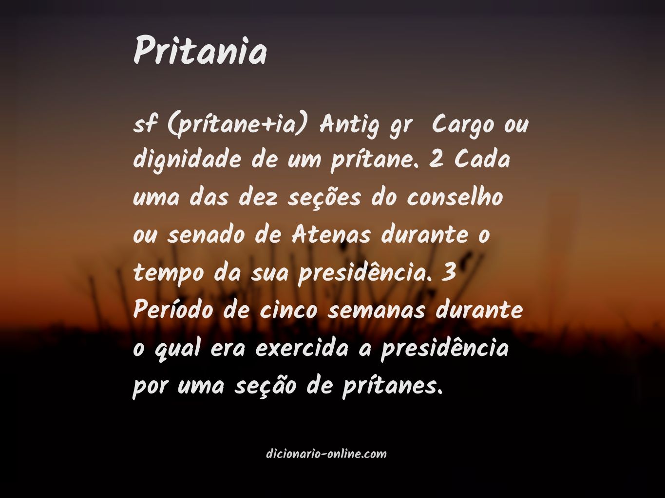 Significado de pritania