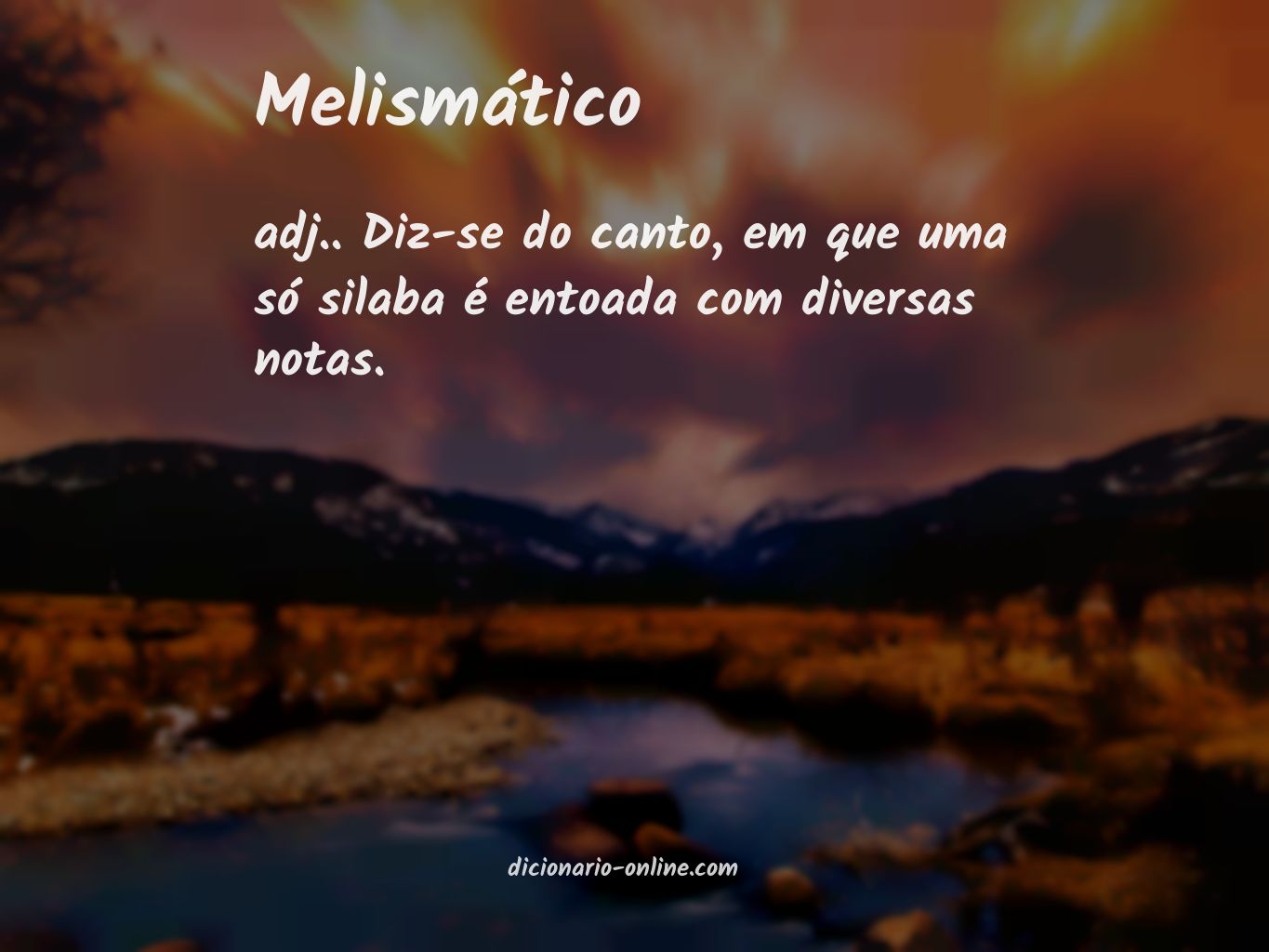 Significado de melismático