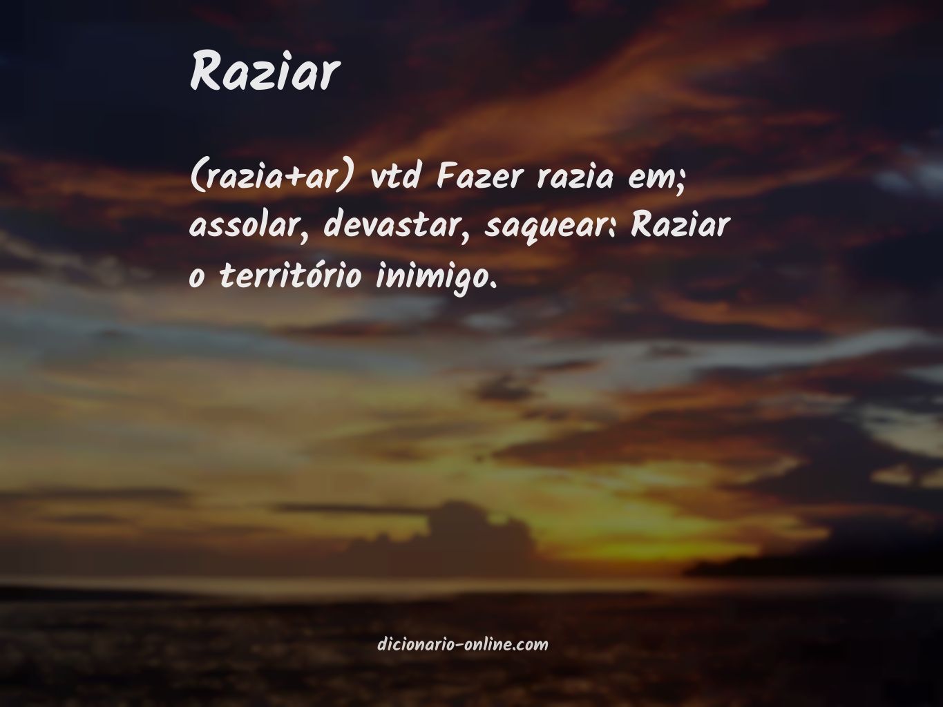 Significado de raziar