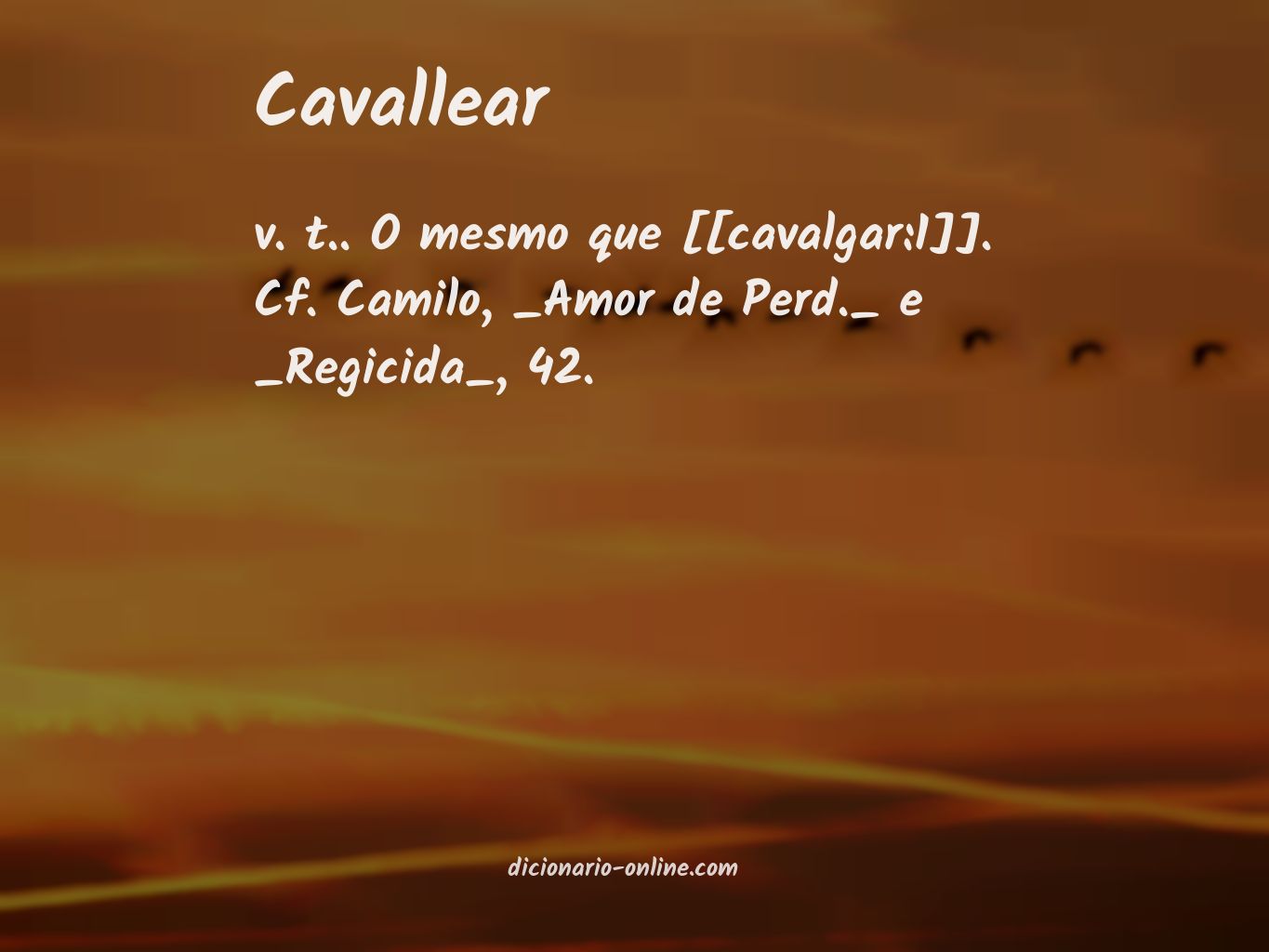 Significado de cavallear