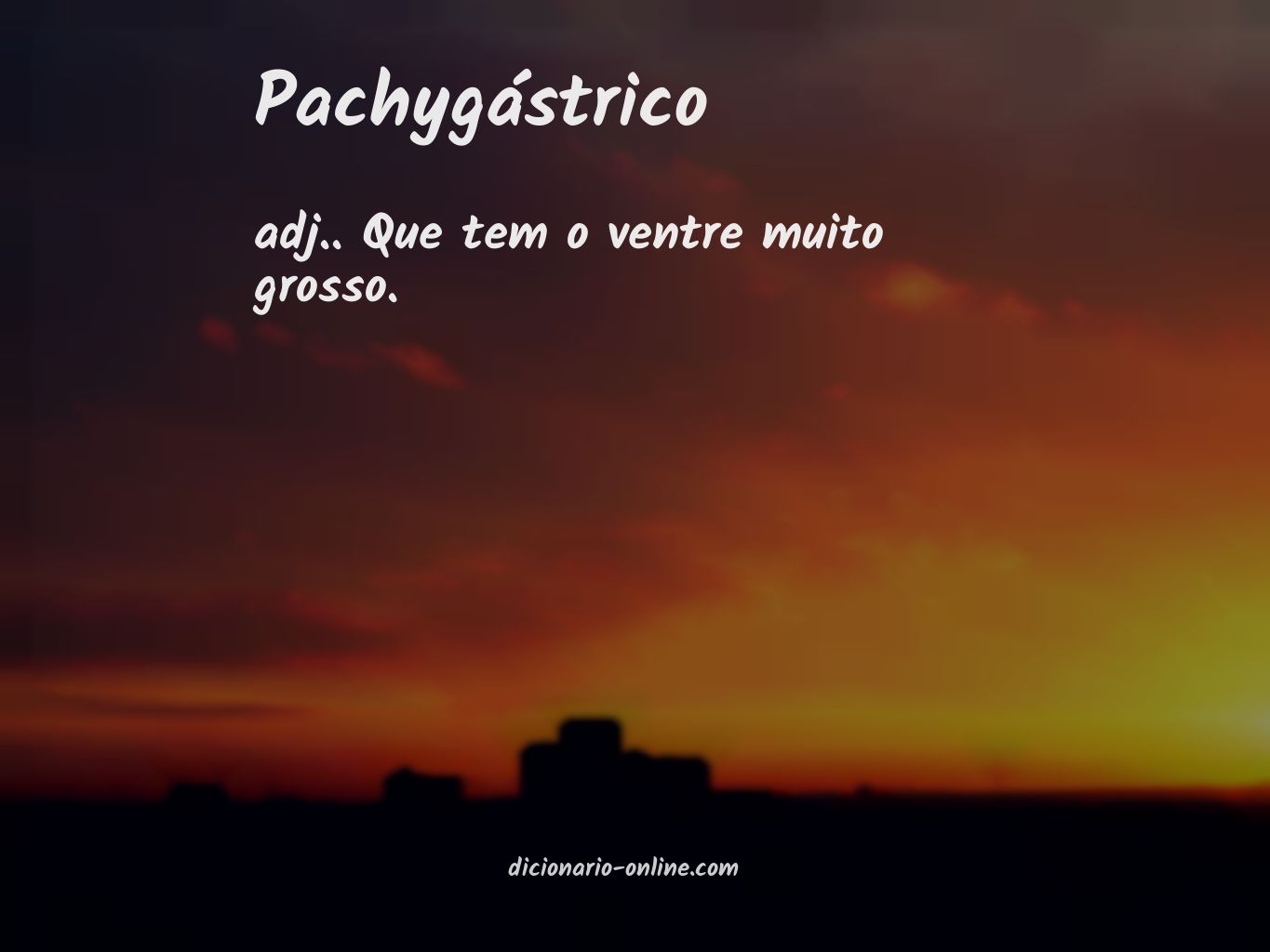 Significado de pachygástrico