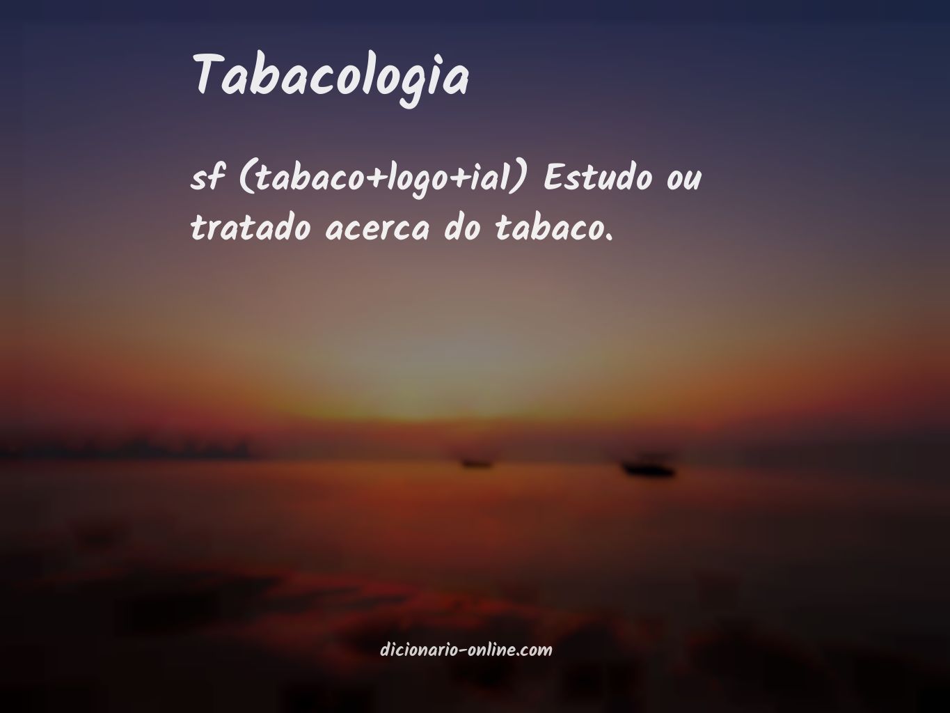 Significado de tabacologia