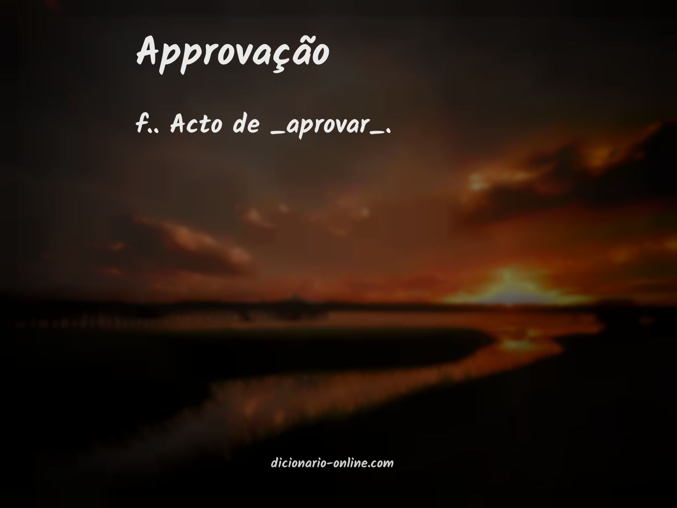 Significado de approvação