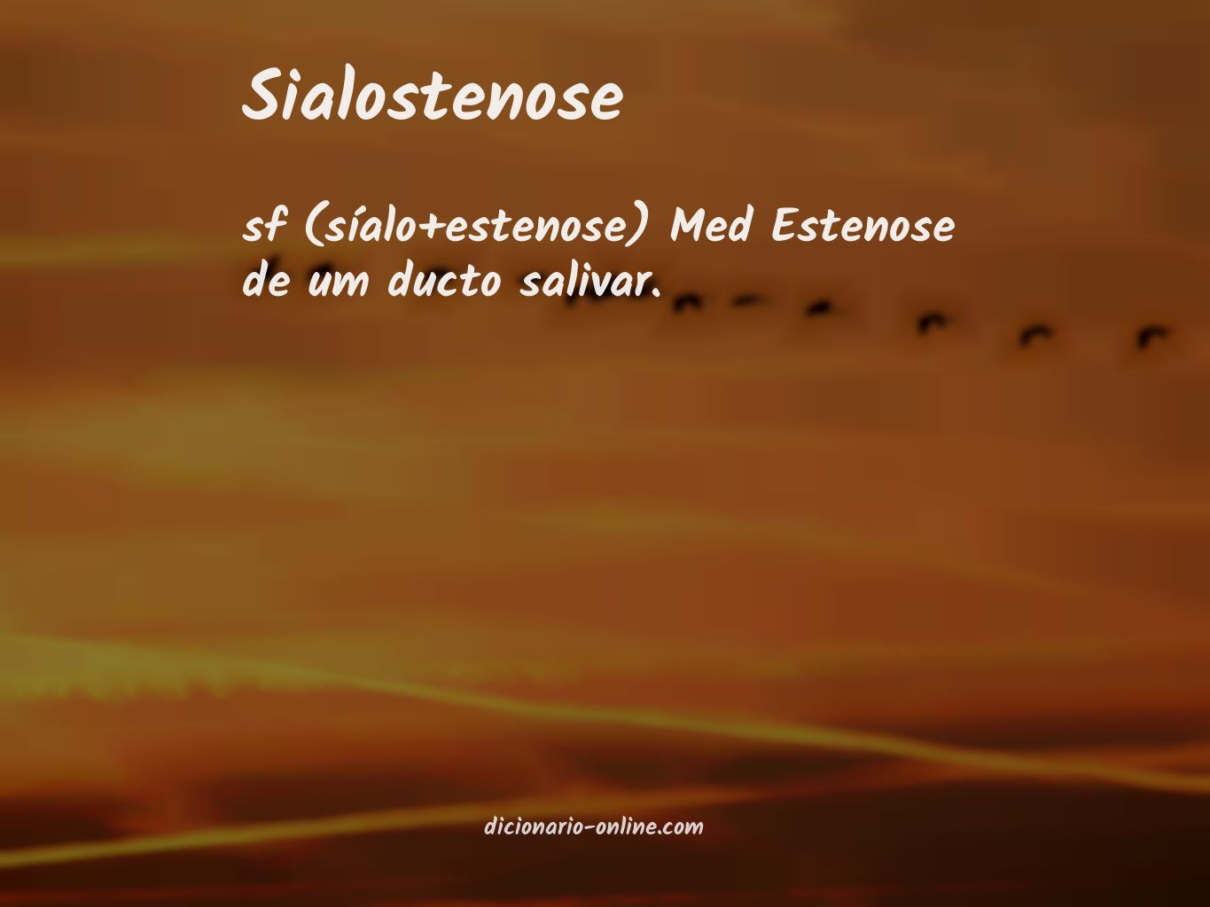 Significado de sialostenose