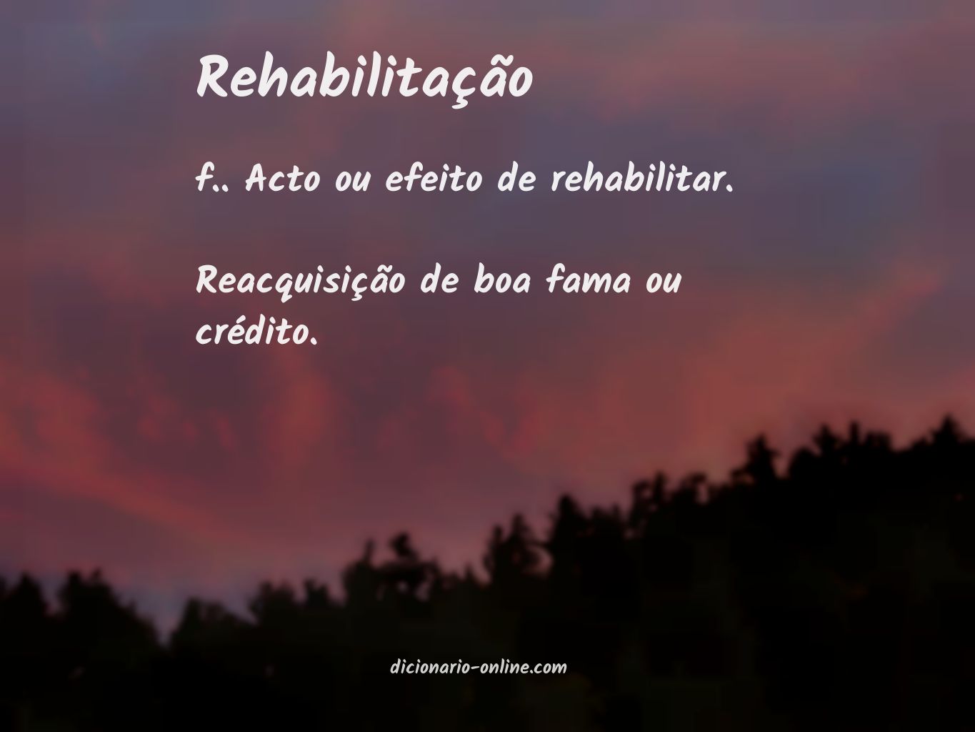 Significado de rehabilitação