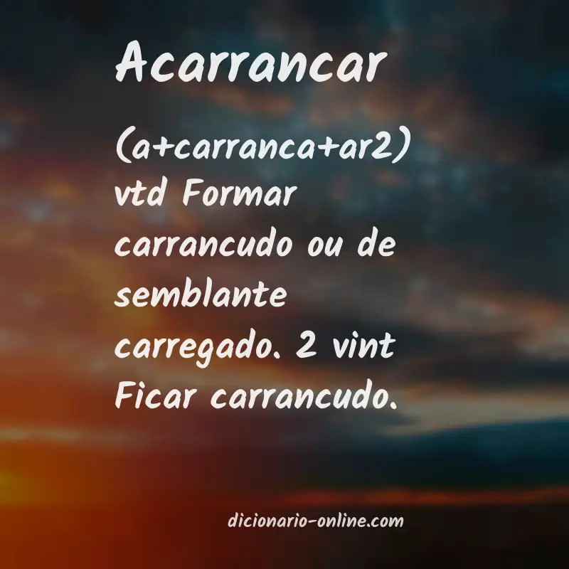 Significado de acarrancar