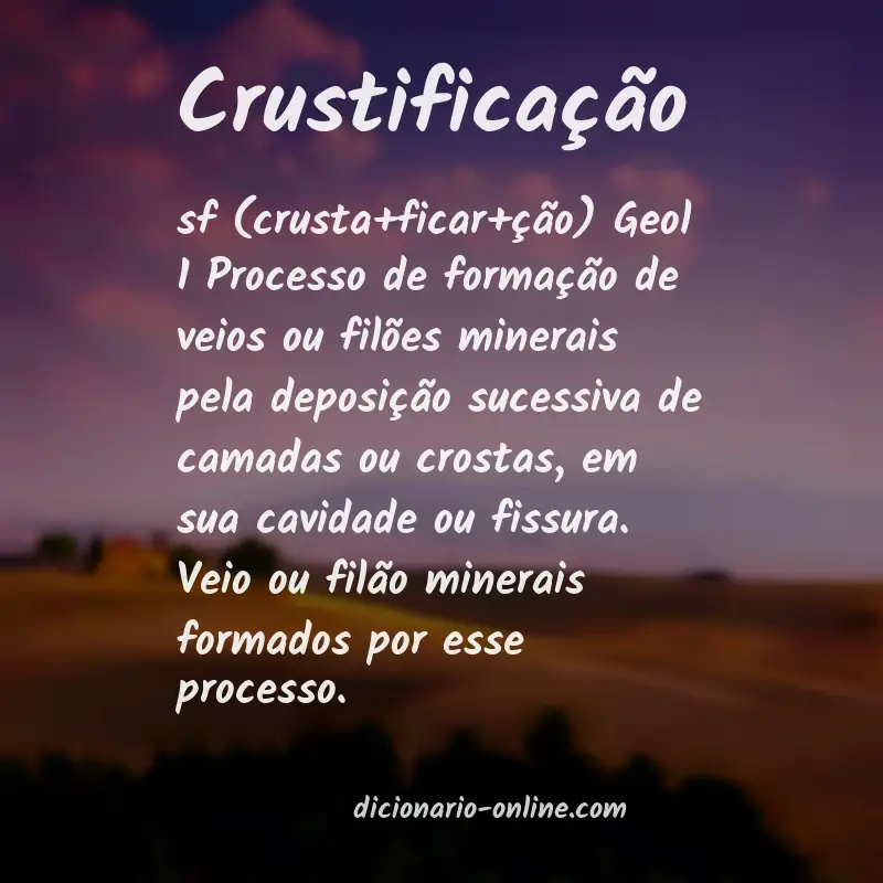 Significado de crustificação