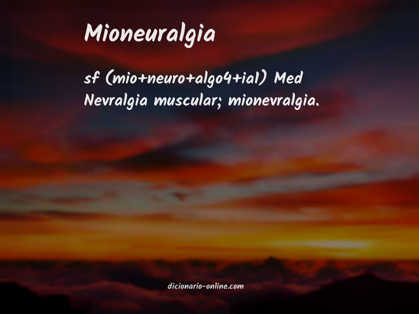 Significado de mioneuralgia