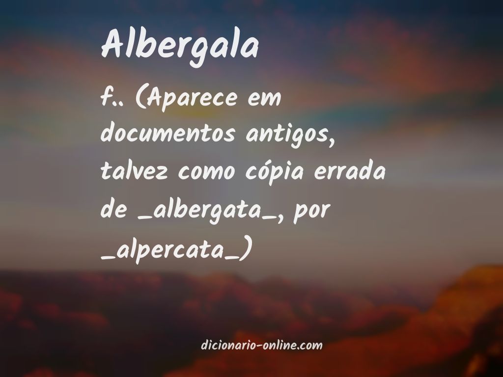 Significado de albergala