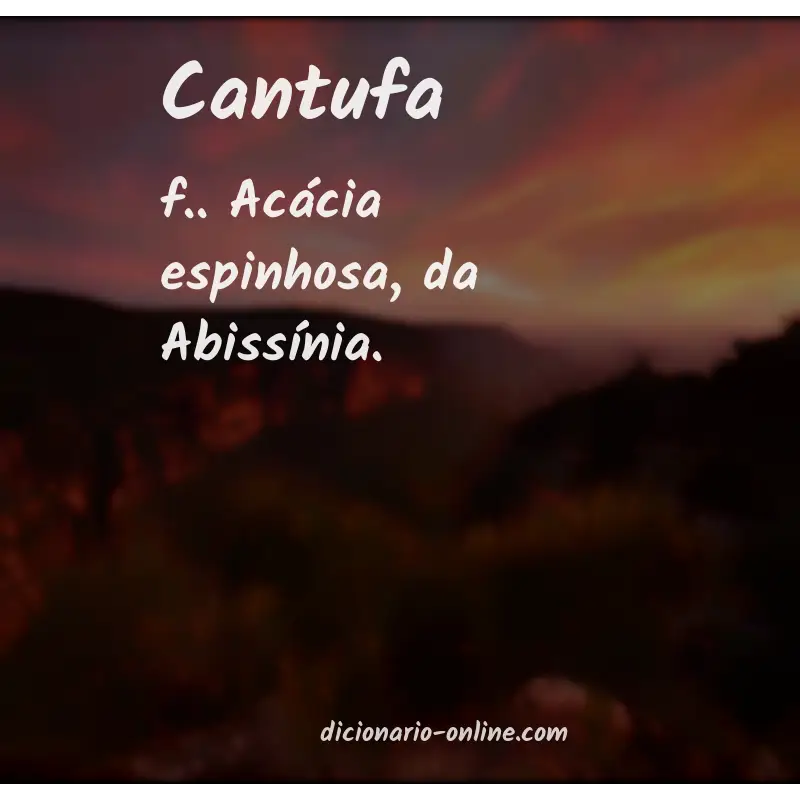 Significado de cantufa