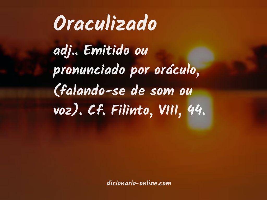 Significado de oraculizado