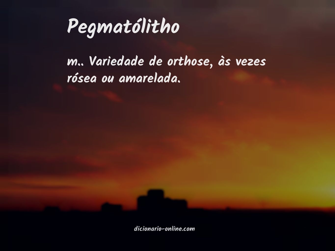 Significado de pegmatólitho