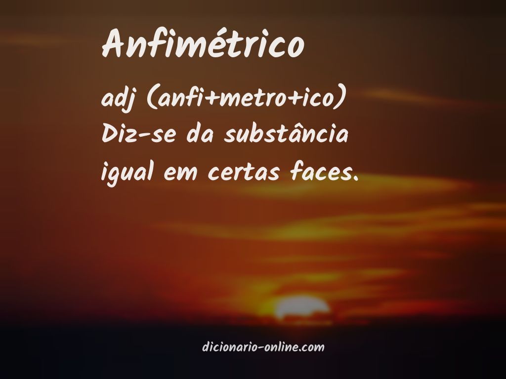 Significado de anfimétrico