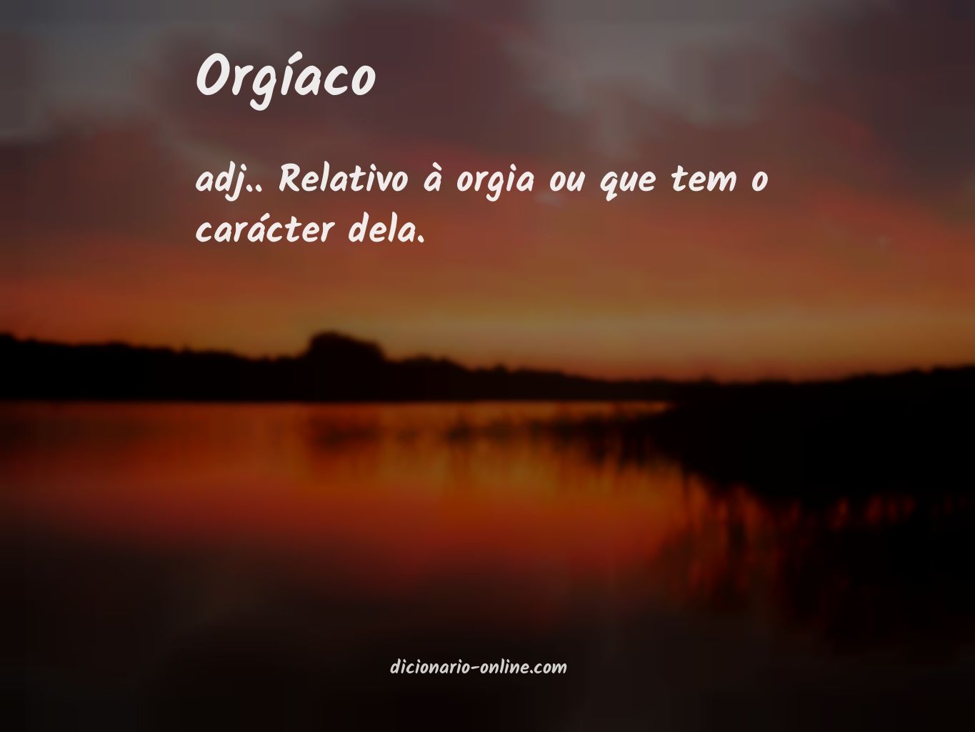 Significado de orgíaco