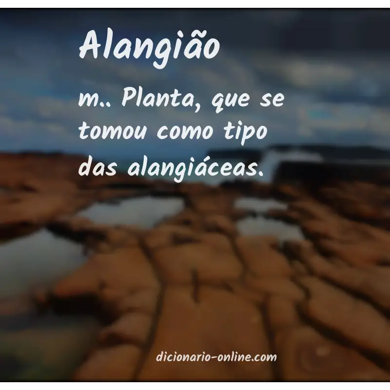 Significado de alangião