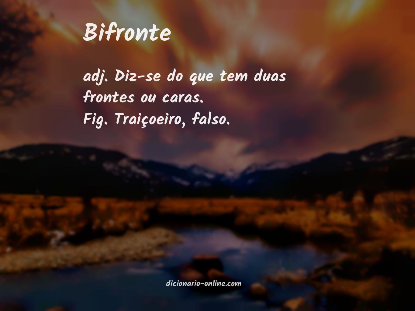 Significado de bifronte