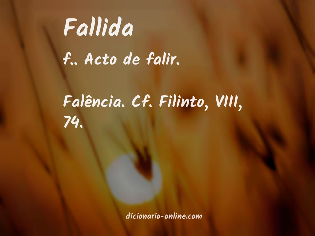 Significado de fallida