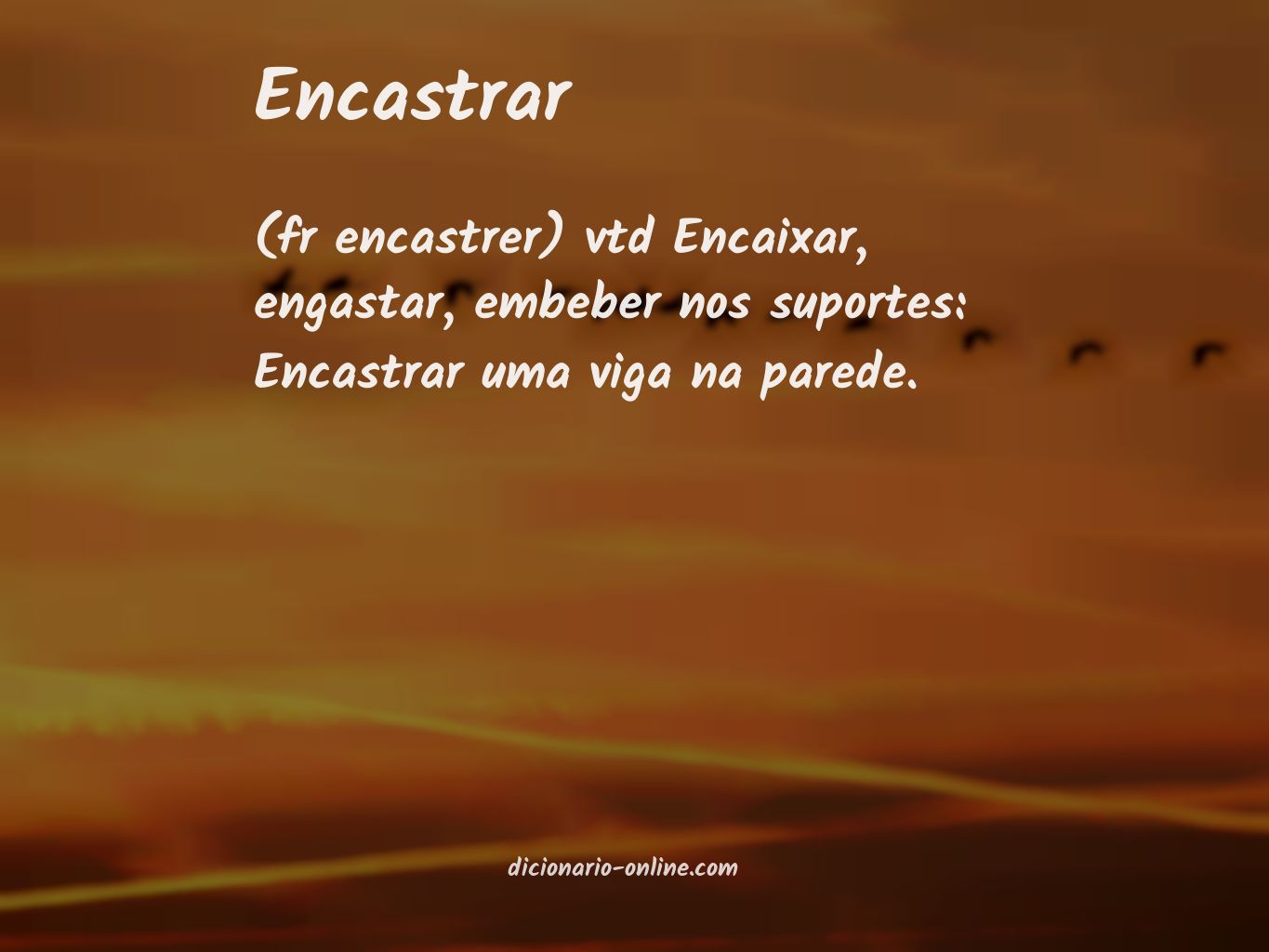 Significado de encastrar