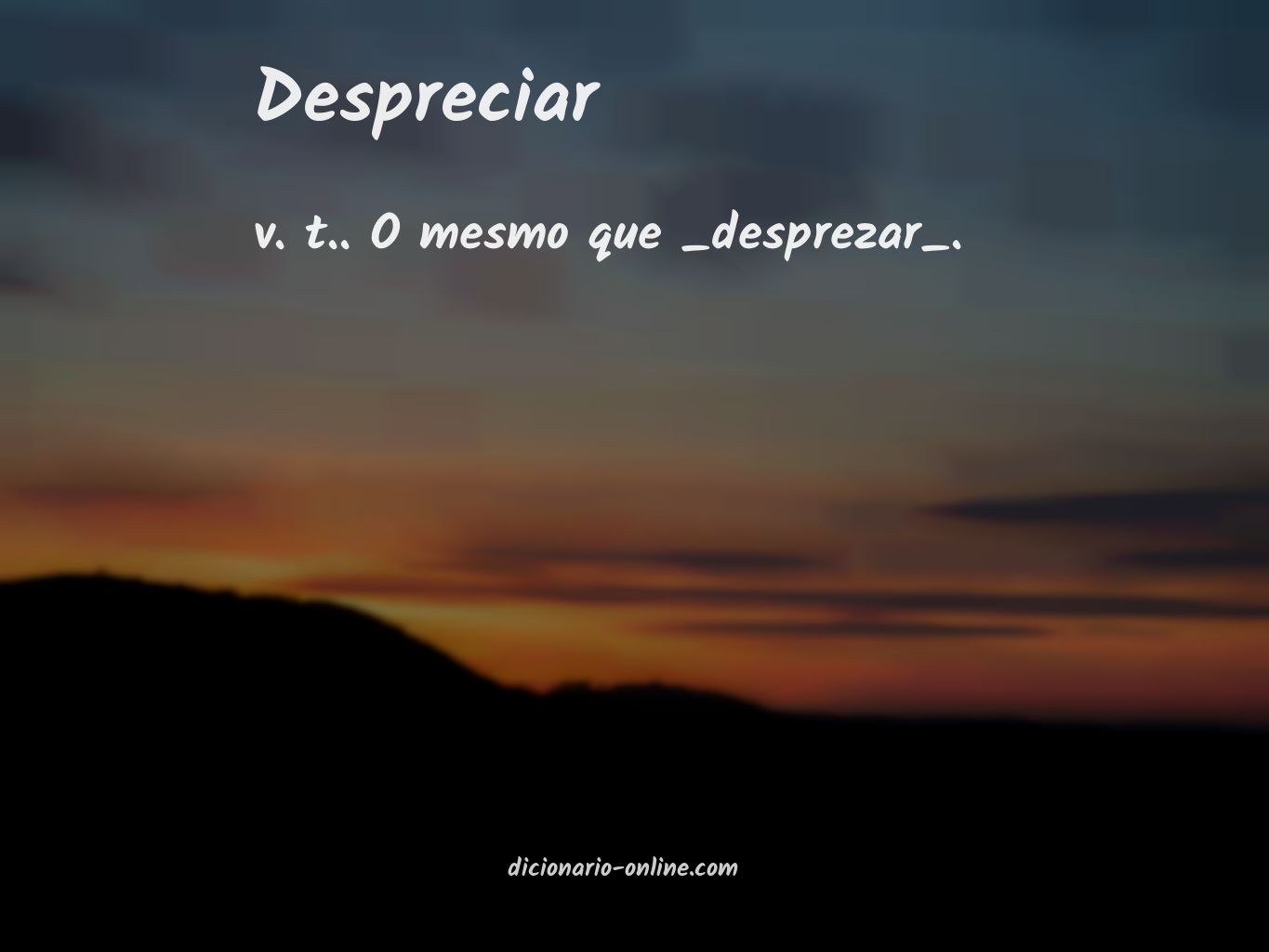 Significado de despreciar