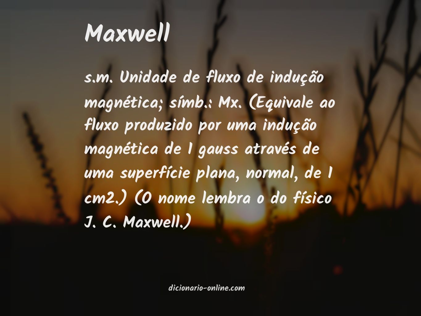 Significado de maxwell