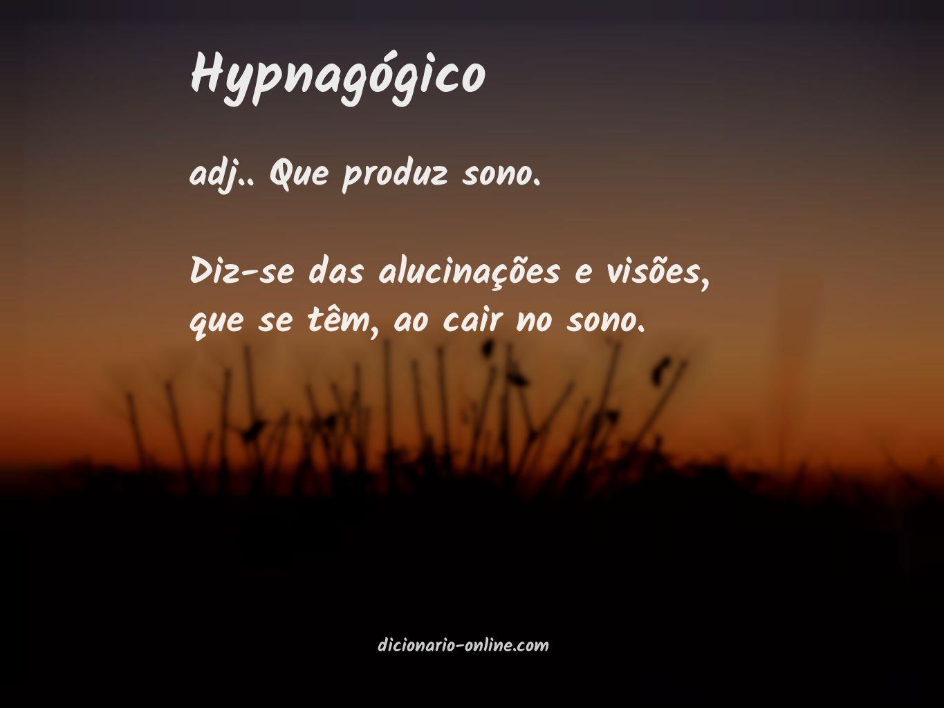 Significado de hypnagógico