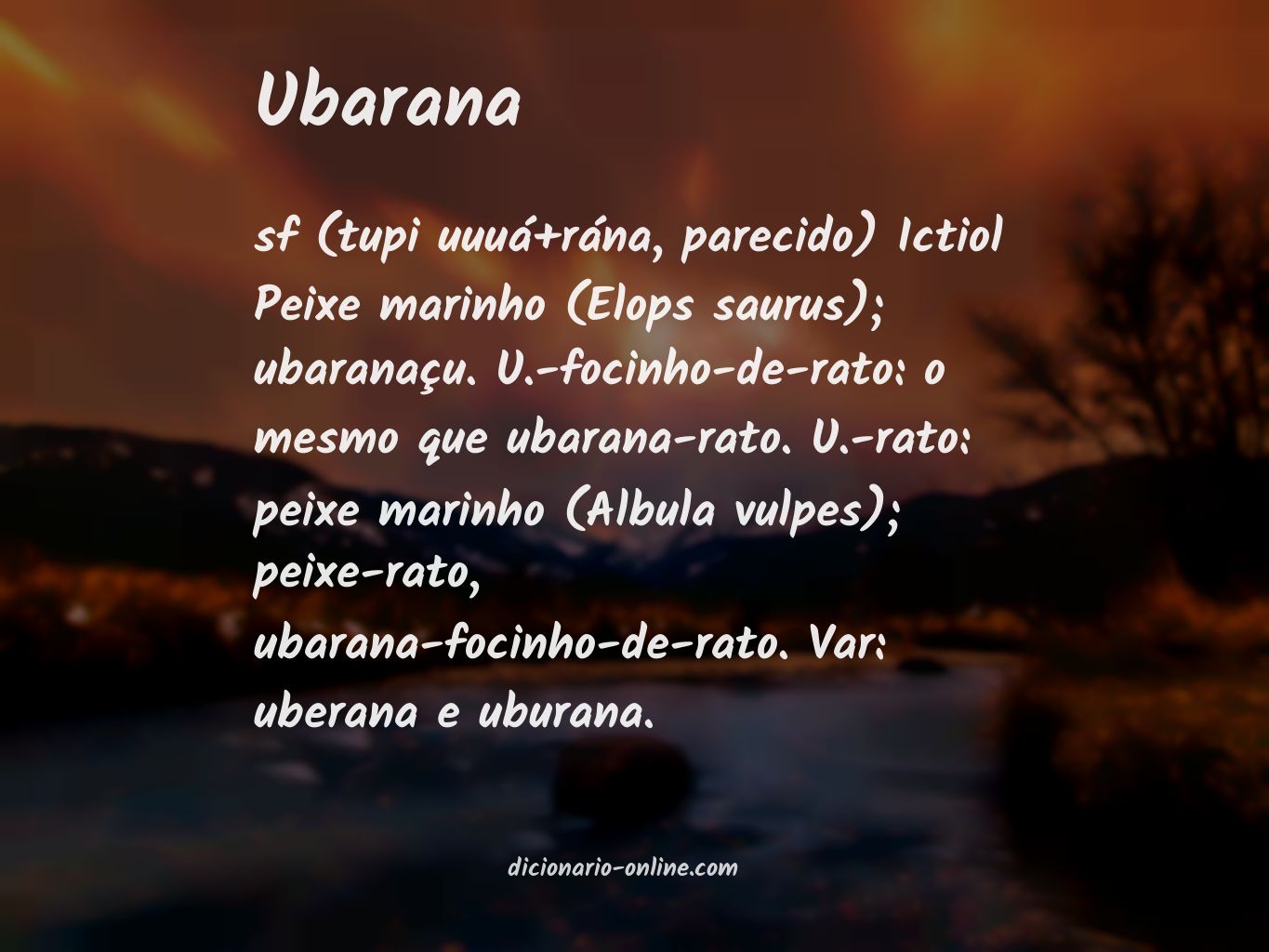 Significado de ubarana