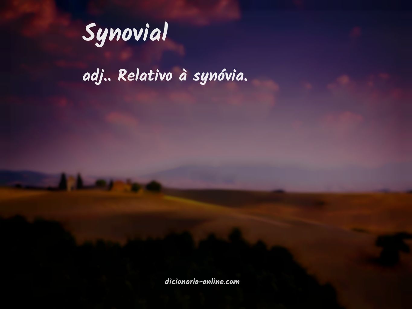 Significado de synovial