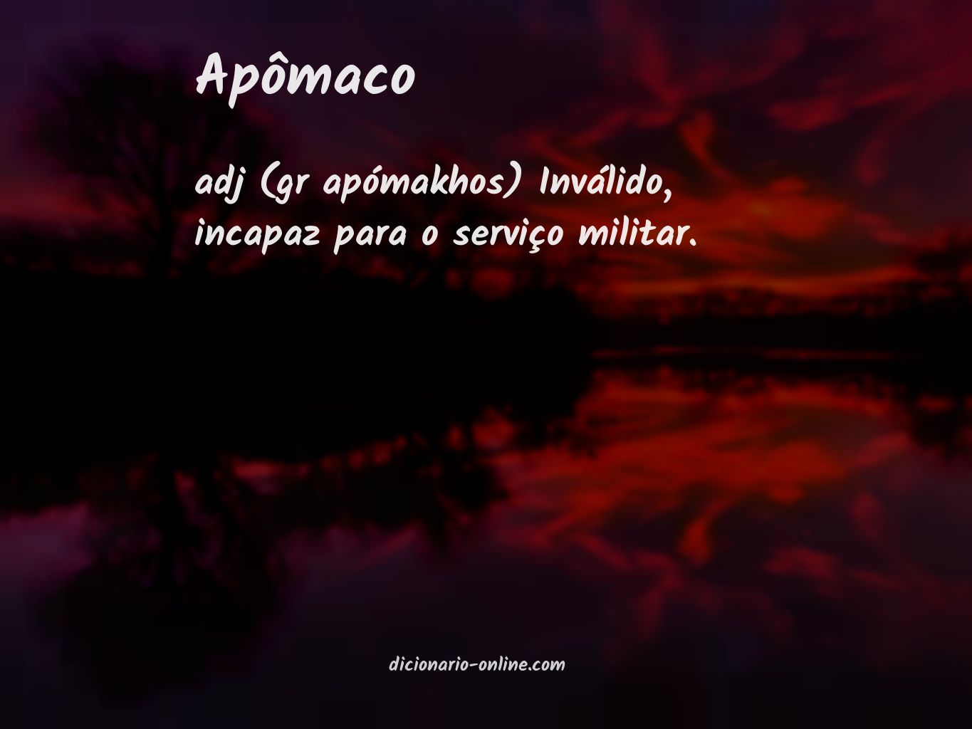 Significado de apômaco