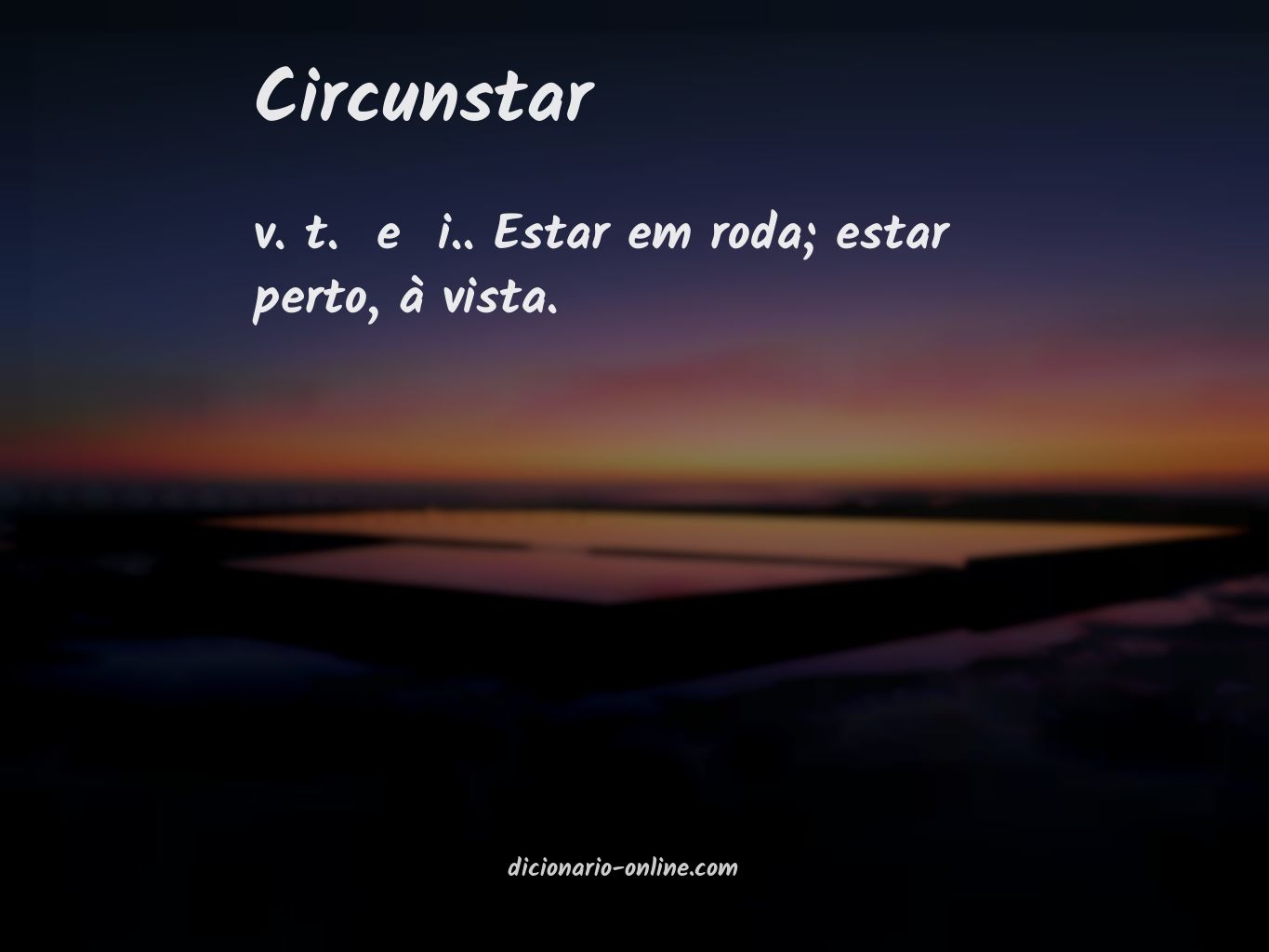 Significado de circunstar