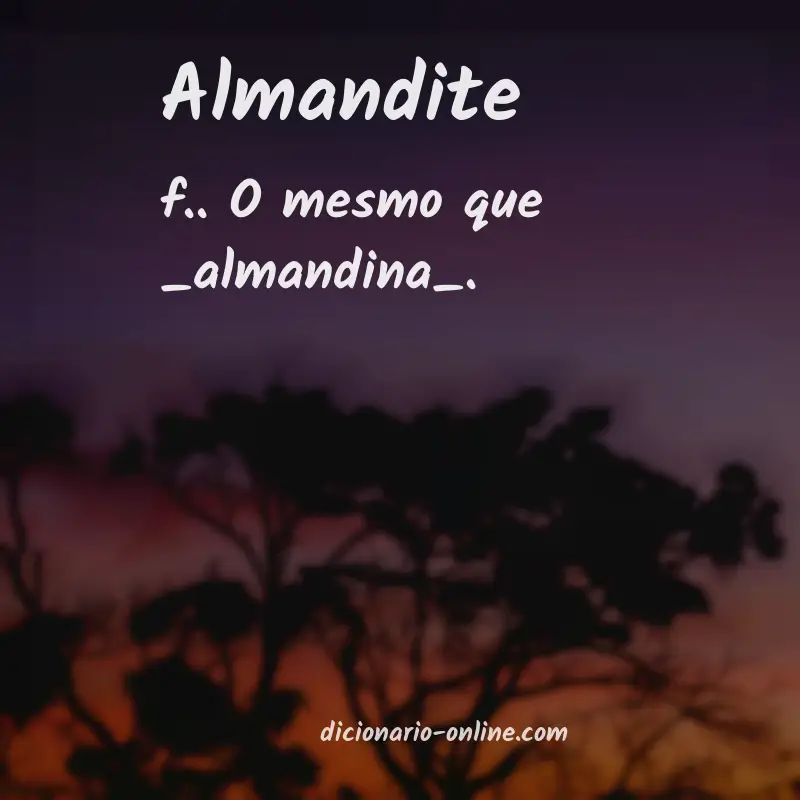 Significado de almandite