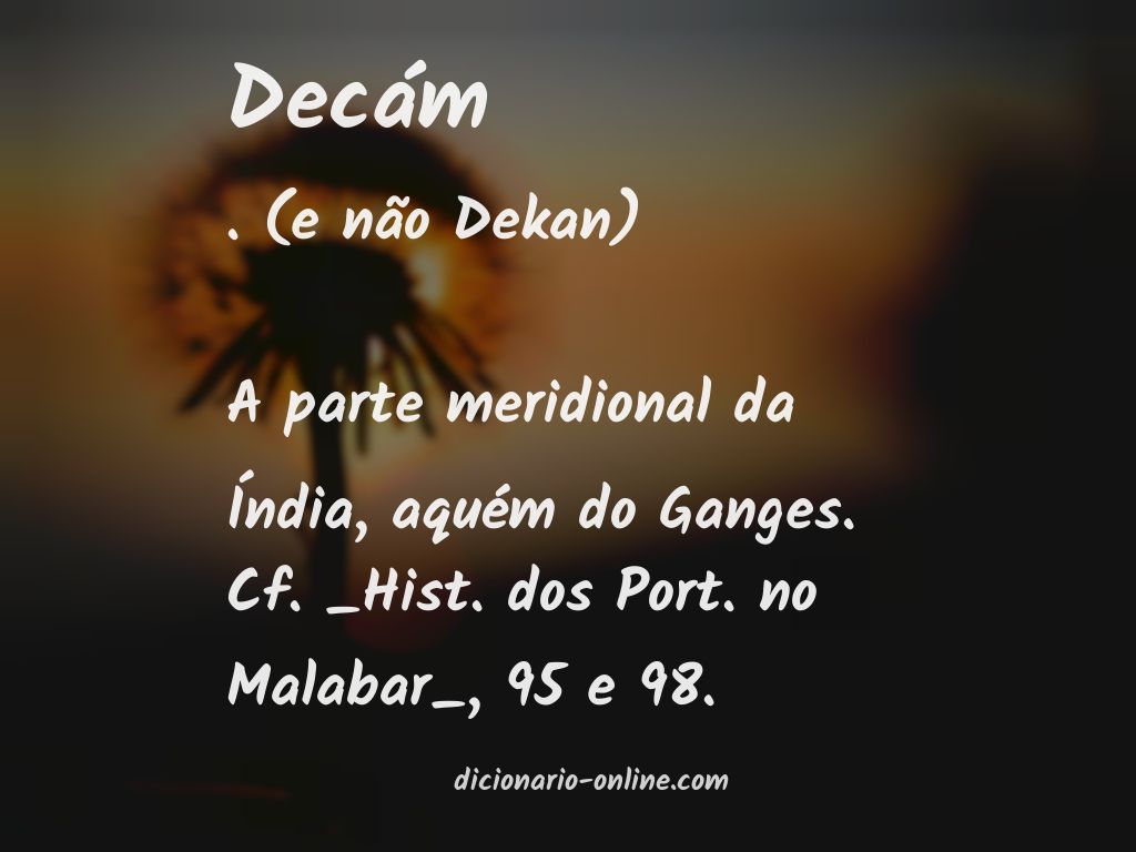 Significado de decám