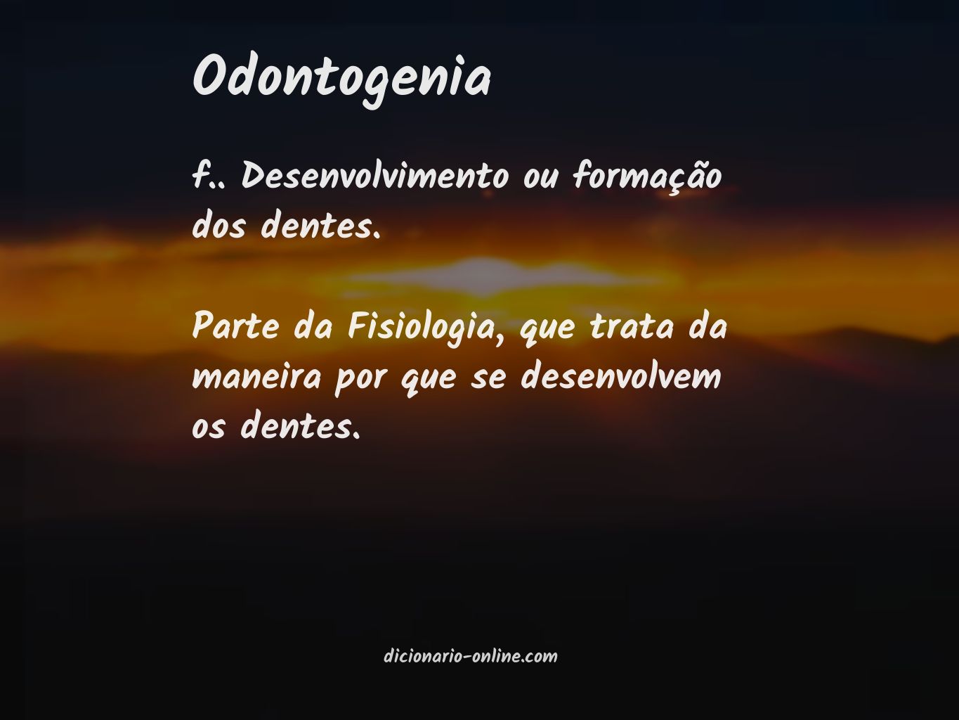 Significado de odontogenia